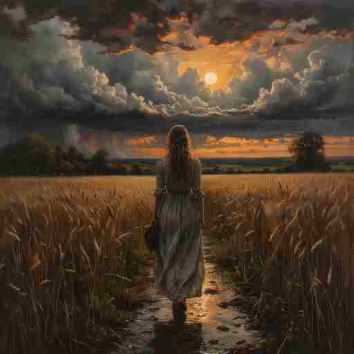 Смиренно бреду и мрачное поле