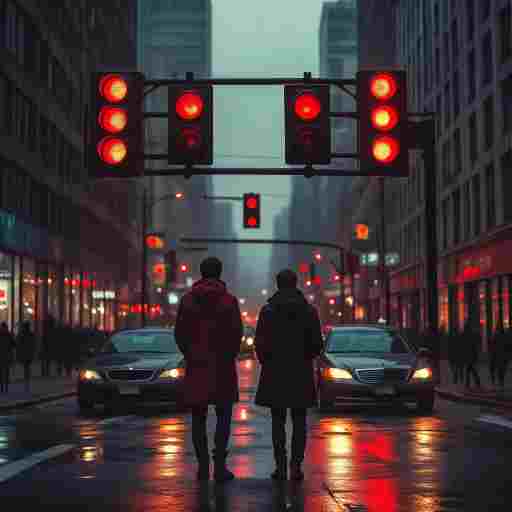 Автомобили проезжают мимо