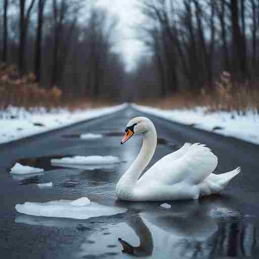 Льдины на серых щенках