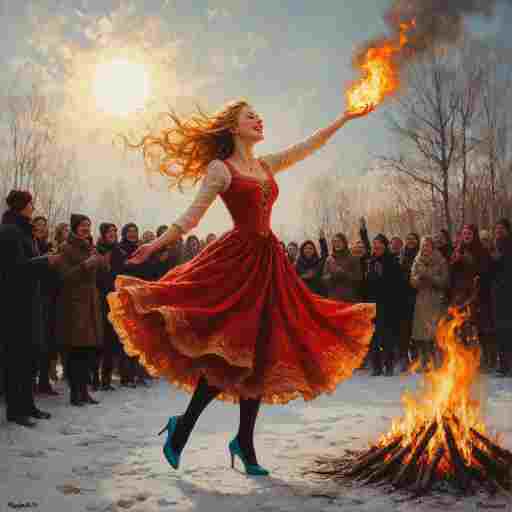 Масленица рыжая румянами прославлена