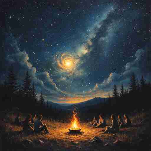 Падают звёзды ночью