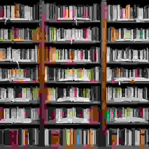 На книжных полках