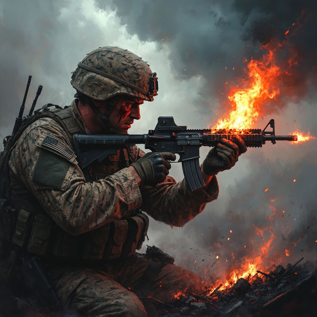 Трудно в руках удержать автомат