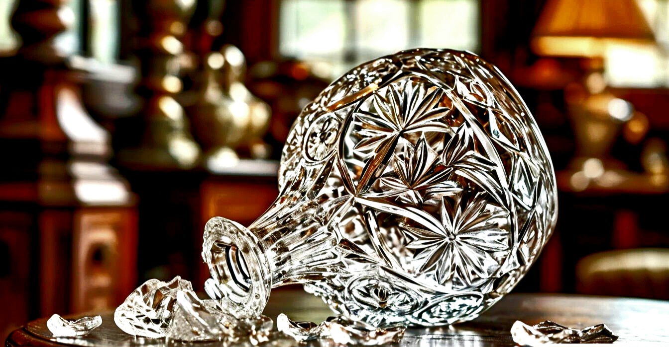 Разбилась хрустальная ваза 